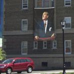 Takım Elbiseli Sivil Göğe Bakan Gazi Mustafa Kemal Atatürk -Poster Cephe Bayrak - 300x450cm