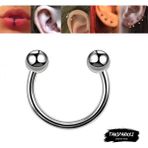 Takıparkxs 316L Cerrahi Çelik 8 mm Top Uçlu Silver Septum Piercing, Kulak Burun Dudak Kaş Kullanımına Uygundur