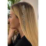 TAKIŞTIR İnci Detaylı Yıldız Figürlü İnci Detaylı Saç Taşı/ Yapışkanlı İncili Saç Sticker