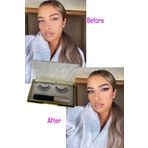 TAKIŞTIR Manyetik Eyeliner'lı Mıknatıslı Doğal Ipek Takma Kirpik #001 Yoğun
