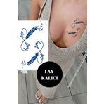 TAKIŞTIR Sonsuzluk İşareti Ve Tüy Figürlü 12 Saat Sonra Kararan Geçici Dövme Tattoo