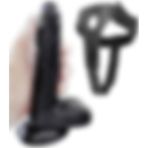 Takma Strapon Kemerli Zenci Dildo 20 cm Yumuşak Ten Dokusu Gerçekçi Hissiyat Belden Bağlamalı Penis