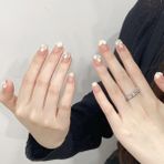 Takma Takma 10'lu Ten Rengi Orta Balerin TT1136 Tekrar Kullanılabilir El Yapımı Protez Takma Tırnak Ten Rengi-S - Nude Pink