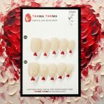 Takma Takma 10'lu Ten Rengi Uzun Oval TT0500 Tekrar Kullanılabilir El Yapımı Protez Takma Tırnak - Ten Rengi-L