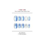 Takma Takma Tekrar Kullanılabilir El Yapımı Protez Takma Tırnak Sky brightness - 10'lu TT1169 XS-Mavi