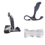 Takmalı Dildo Penis Kemeri + Prostat Masajı Anal Tıkaç + Sıkı Anal Tünel Mastürbatörü