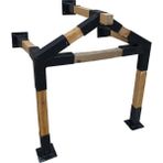 Takmatik Mrc Takmatik Ahşap kapı gölgelik Çatı Çardak Pergola 5x5cm Duvar Montaj Aparatı Seti 30 Derece Demir Bağlantı Braket Bungalov Bahçe Ev