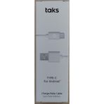 Taks 5DK12B Beyaz Type-C Şarj Kablosu