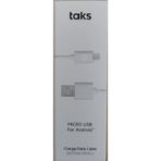 Taks 5DK33B Beyaz Micro USB Kablosu