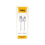 Taks Type-C - USB-A Şarj Kablosu Beyaz Taks Type-C - USB-A Şarj Kablosu Beyaz 100 cm