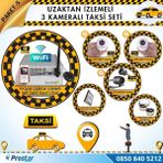Taksi Kamera Seti 5 Uzaktan izlemeli 3 Kameralı Wifi 500 GB Harddisk Dahil