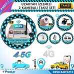 Taksi Kamera Seti 7 Uzaktan izlemeli 2 Kameralı Wifi 4G 500 GB Harddisk Dahil