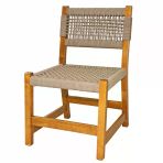 Taksim Ahşap Bahçe Balkon Sandalyesi Kolçaksız - Kestane Ağacından (Maya Chair)