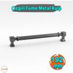 Talas 192 Mm Çizgili Füme Metal Kulp Mobilya Çekmece Mutfak Dolabı Dolap Kulpları Kulb 19.2 Cm