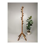 TALASCH Ahşap Ayaklı Askılık Portmanto Modern Elbise Askısı Konfeksiyon 175 Cm Naturel Ceviz
