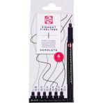 Talen : Pigment Fineliner Teknik Çizim Kalem Seti : 6'lı Set - Siyah