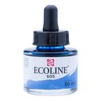 TALENS 11255051 Ecoline 30ml, Cam Şişe, Ultramarine Light