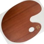 Talens : Ahşap Oval Palet : 25 x 35