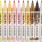Talens Ecoline Brush Pen 10 Renk Skin Fırça Uçlu Çizim Kalemi Seti