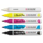 Talens Ecoline Brush Pen 5 Renk Primary Fırça Uçlu Çizim Kalemi Seti