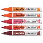 Talens Ecoline Brush Pen 5 Renk Red Fırça Uçlu Çizim Kalemi Seti