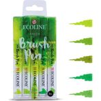 Talens Ecoline Brush Pen Yeşil Tonlar 5'li Set