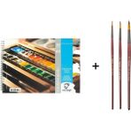 Talens Van Gogh Sulu Boya Defteri A5 300GR. ve Bigpoint 123 Suluboya Fırça Seti No: 2-6-10 - Karışık-Çok Renkli - standart