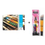 Talens Van Gogh Sulu Boya Defteri A5 300gr. ve Pebeo Set-1 Suluboya Fırça Seti No: 1-3-5-7