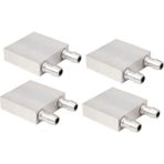 Talent 4x Birincil Alüminyum Alaşımlı Su Soğutma Bloğu 40X40MM Sıvı Su Soğutucu Isı Emici Sistemi Gümüş Kullanımı (Yurt Dışından)