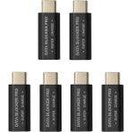 Talent 6pcs USB Type-C Veri Engelleyici Usb-C Juice Jak Adaptörü Desteği Hızlı Şarj (50V/5A) Veri Hırsızlığını Durdur (Siyah) (Yurt Dışından)
