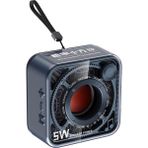 Talent Şeffaf Bluetooth Hoparlör Mecha Stili Küçük Çelik Top Yüksek Çözünürlüklü Çağrı Taşınabilir Doğa Sporları Subwoofer-B (Yurt Dışından)