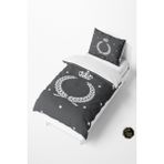 Talia Home Antrasit Taç Desenli Bebek ve Çocuk Nevresim Takımı TLAN-035 - Gri - 160 x 220 cm