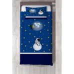 Talia Home astronot Uzay Spacex Çocuk ve Bebek Odası Yatak Örtüsü TLAY-150 - 289 x 220 cm - Mavi