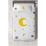 Talia Home Ay Yıldız Desen Çocuk Odası Yatak Örtüsü TLAY-022 - 140 x 220 cm - Beyaz