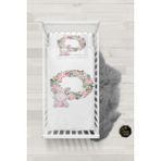 Talia Home Ayıcıklı Çiçekli Bebek Nevresim Takımı Çarşaflı TLABN-296 - Beyaz - 100 x 150 cm
