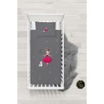 Talia Home Balerin Kız Desenli Çocuk ve Bebek Nevresim Takımı Çarşaflı TLABN-190 - Gri - 100 x 150 cm