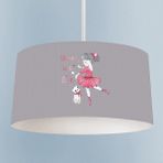 Talia Home Balerin Kız ve Kedi Desenli Çocuk Odası Sarkıt Avize - Renkli - 1