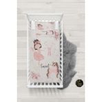 Talia Home Bej Balerin Kız ve Unicorn Desenli Bebek Nevresim Takımı Çarşaflı TLABN-258 - 100 x 150 cm