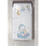 Talia Home bulut ve Ayıcık Desenli Çocuk Odası Yatak Örtüsü TLAY-171 - 310 x 220 cm - Beyaz