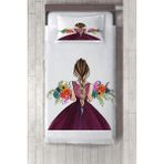Talia Home çiçekli Kız Desenli Yatak Örtüsü TLAY-295 - 432 x 220 cm - Beyaz