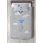 Talia Home Çocuk Odası Bebek Odası Fil Desen Yatak Örtüsü - 140 x 220 cm - Gri