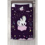 Talia Home Çocuk Odası Bebek Odası Pegasus Yatak Örtüsü - 140 x 220 cm - Mor