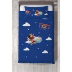 Talia Home Çocuk Odası Bebek Odası Pilot Yatak Örtüsü - 140 x 220 cm - Mavi