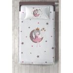 Talia Home Çocuk Odası Bebek Odası Prensesli Yatak Örtüsü TLAY-085 - 140 x 220 cm - Beyaz