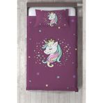 Talia Home Çocuk Odası Bebek Odası Yatak Örtüsü TLAY-082 - 140 x 220 cm - Mor