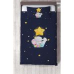 Talia Home Çocuk Odası Bebek Odası Yıldızlı Yatak Örtüsü - 166 x 220 cm - Mavi