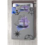 Talia Home Çocuk Odası Gemi Desenli Yatak Örtüsü - 175 x 220 cm - Gri