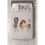 Talia Home Çocuk Odası Kızıldereli Yatak Örtüsü TLAY-044 - 140 x 220 cm - Bej