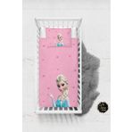 Talia Home Elsa Desenli Elsalı Bebek Beşik Nevresim Takımı Çarşaflı Tlabn-069