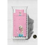 Talia Home Elsa Desenli Elsalı Bebek Nevresim Takımı Çarşaflı TLABN-069 - Pembe - 100 x 150 cm